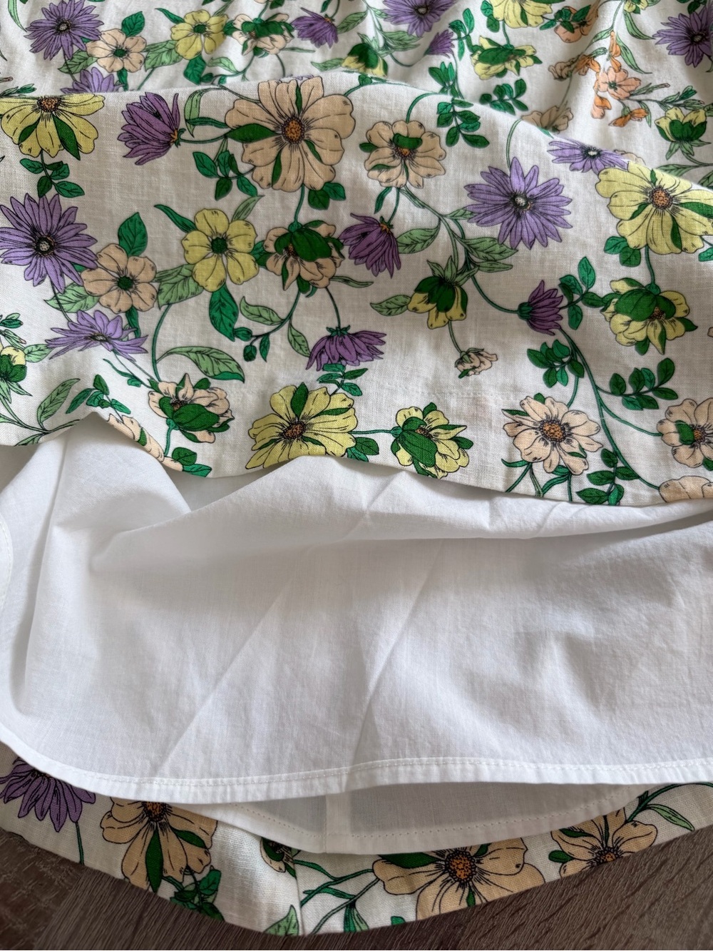LOFT Floral Long Sleeve Shift Dress Linen Blend Size 8 Petite NWT - Picture 12 of 13